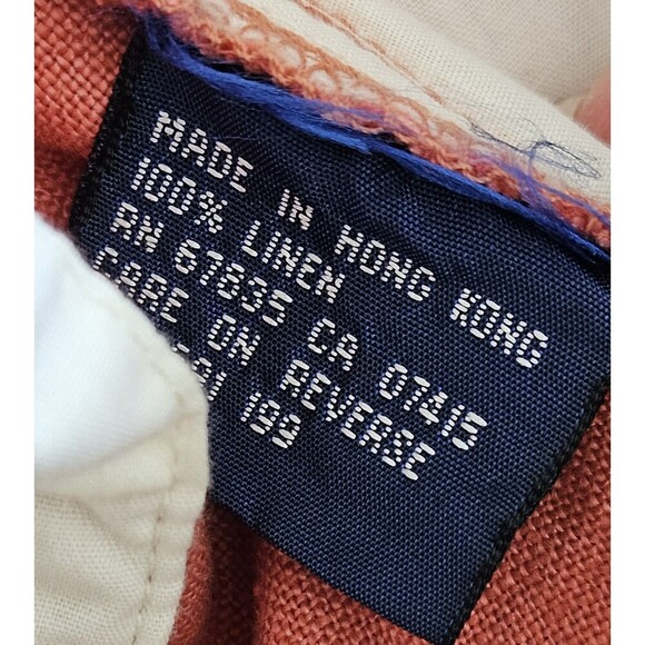 Nautica Men’s Salmon Linen Chino Shorts Coastal Preppy Classic Sailing Size 40 - Picture 7 of 7